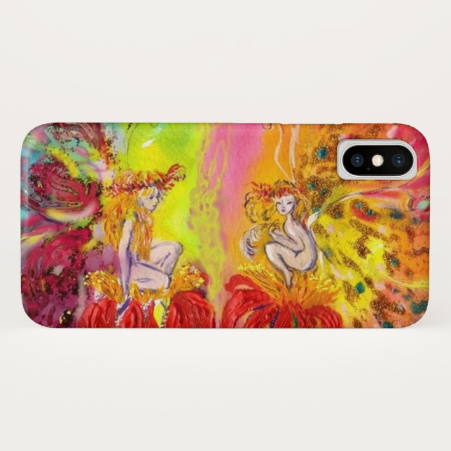 FAIRIES OF DAWN WITH RED FLOWERS Fantasy Case-Mate iPhone Case (Back (Horizontal))
