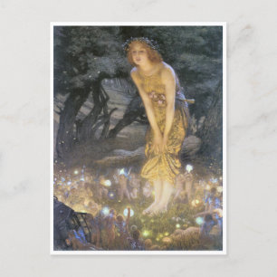 Fairies on Midsummer Eve by Edward R. Hughes Postcard