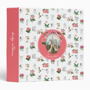 Fairies Pink Floral Mushroom Fairy Castle Album Binder