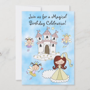 Fairies, Princess and Castle Birthday Invitation