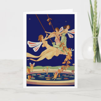 "Fairies Swing" Greeting Card