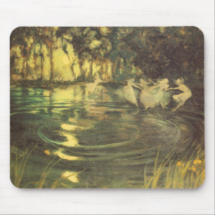 Fairies Whirl by Arthur Black, Vintage Fairy Dance Mouse Pad