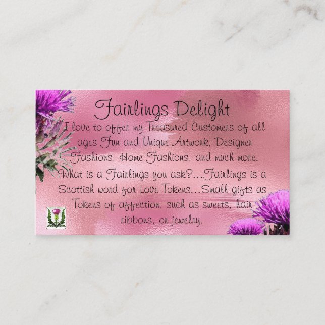 Fairlings Delight's Reg. Carte de visite 53086 (Devant)