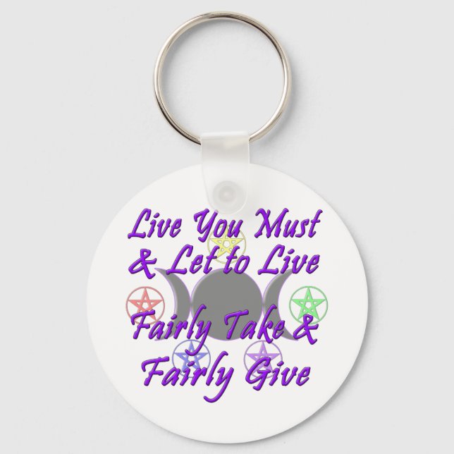 Fairly Take & Fairly Give Keychain (Front)