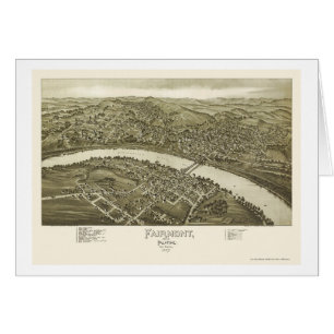 Fairmont, carte panoramique de WV - 1897