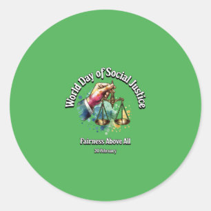 Fairness Above All. Classic Round Sticker