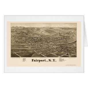 Fairport, carte panoramique de NY - 1885