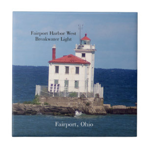 Fairport Harbour West Breakwater Light tile
