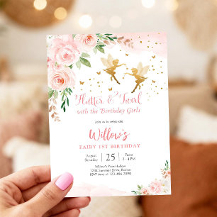 Fairy 1st Birthday Invitation