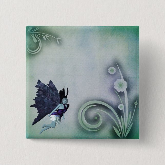 Fairy 2 Inch Square Button (Front)