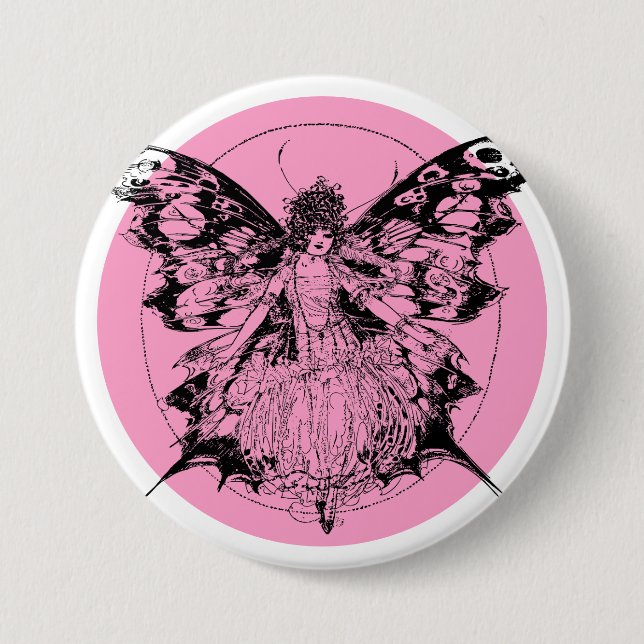 Fairy 3 Inch Round Button (Front)