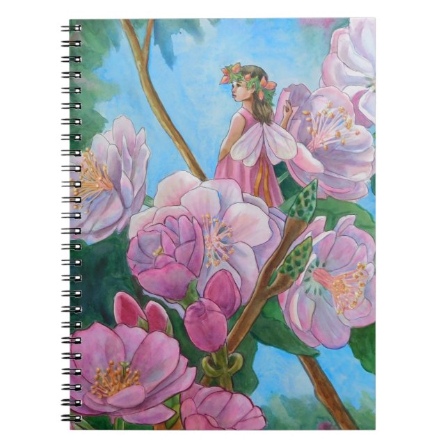 Fairy Amongst the Cherry Blossoms Notebook (Front)