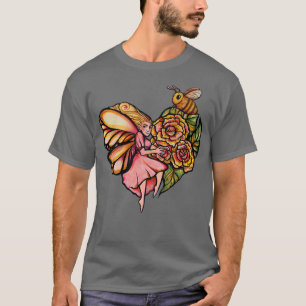 Fairy and Bee spring nature loversT-Shirt T-Shirt