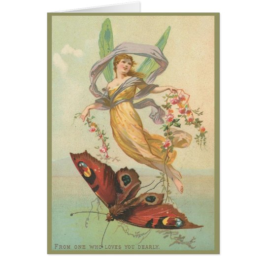 Fairy and Butterfly in the Sky Greeting Card
