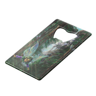 Fairy and Castles Fantasy Art Credit Card Bottle Opener