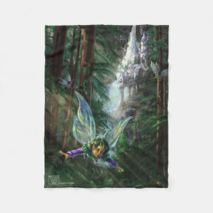 Fairy and Castles Fantasy Art Fleece Blanket