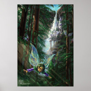 Fairy and Castles Fantasy Art Poster