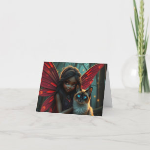 Fairy and Cat Card