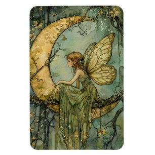 Fairy And Crescent Moon Magnet