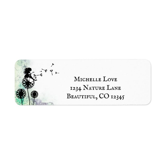 Fairy and Dandelion Seeds Flower Garden Address (Front)
