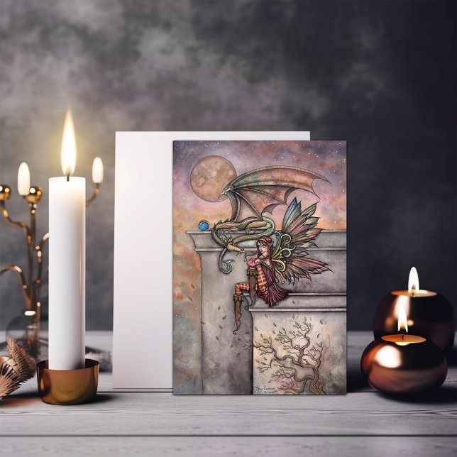 Fairy and Dragon Fantasy Art Postcard (Creator Uploaded)
