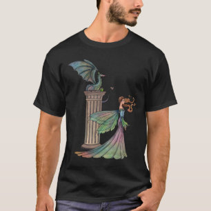 Fairy and Dragon Fantasy Art T-Shirt
