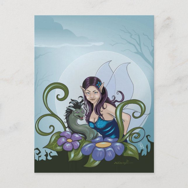 Fairy and Dragon Postcard (Front)