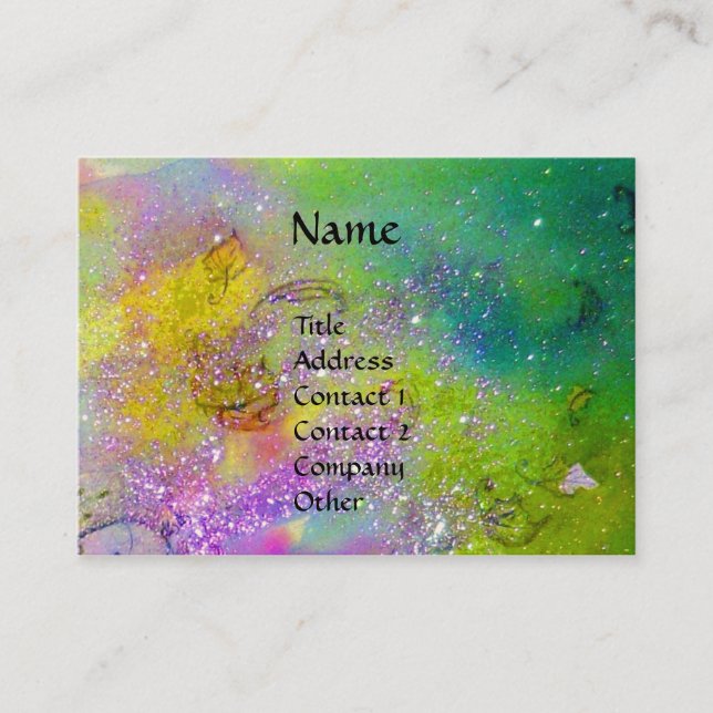 FAIRY AND GRYPHON Fantasy Watercolor  Business Card (Front)