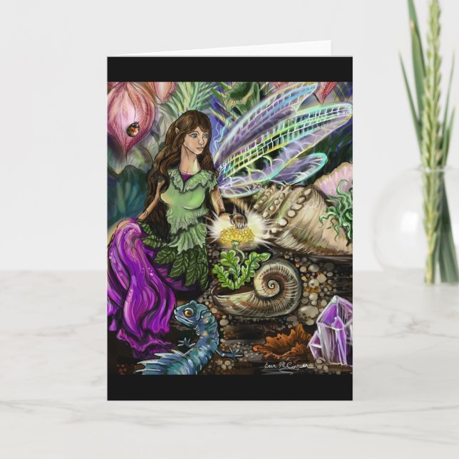 Fairy and Newt Friends Card (Front)