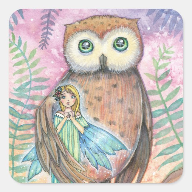 Fairy and Owl Stickers - Cute (Front)