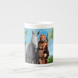 Fairy and Unicorn Bone China Mug