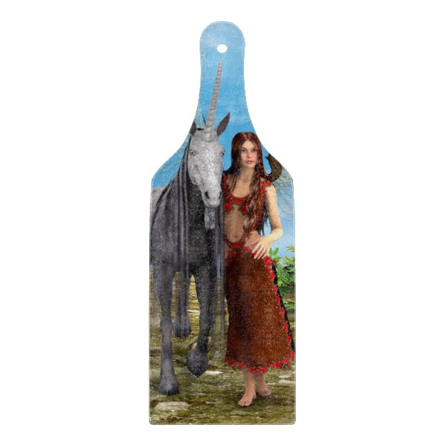 Fairy and Unicorn Cutting Board (Front)