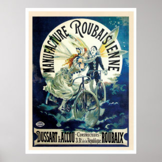 Fairy and Vintage Bicycle Poster