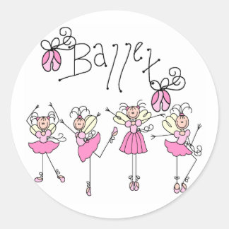 Fairy Angel Ballet Classic Round Sticker
