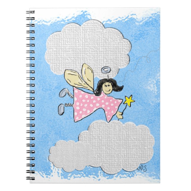 Fairy Angel Hand Drawn Notebook (Front)