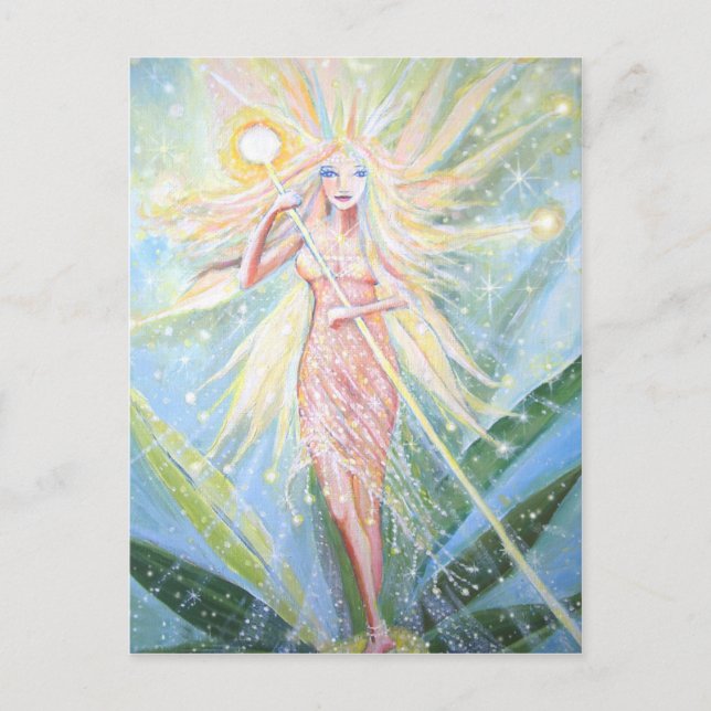 Fairy Art postcard - "Crystal Lights Fairy" (Front)