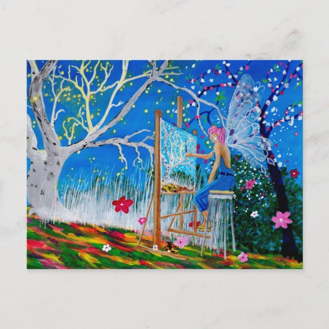 Fairy Artist Faery Postcard (Front)