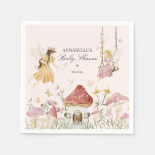 Fairy Baby Shower Party Table Decor Napkin