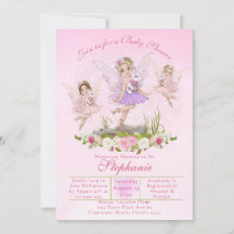 Fairy Baby Shower Pink Illustrations