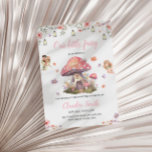 Fairy Baby Shower Pink Lavender Flower Invitation<br><div class="desc">This whimsical design features a sweet illustration of magical forest fairies, a cute mushroom house and elegant pink & purple watercolor flowers. Personalize it with your party details easily and quickly, simply press the customize it button to further re-arrange and format the style and placement of the text. Matching items...</div>