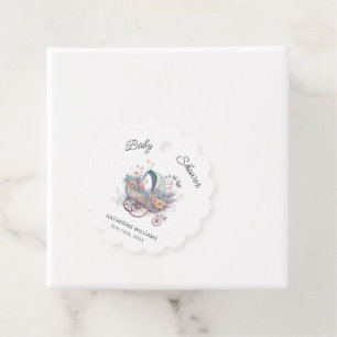 Fairy Baby Stroller Baby Shower Favour Tags