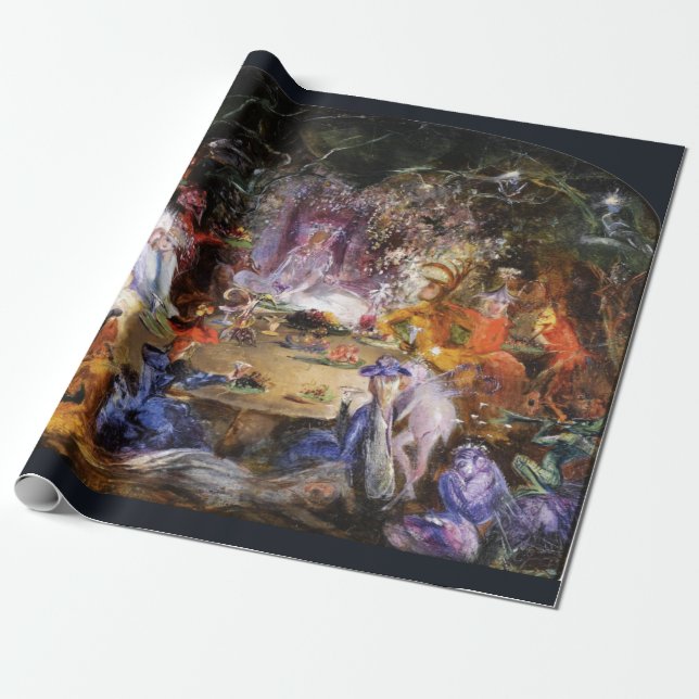 FAIRY BANQUET Wood Fairies Wrapping Paper (Unrolled)