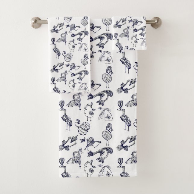 Fairy birds bath towel set (Insitu)
