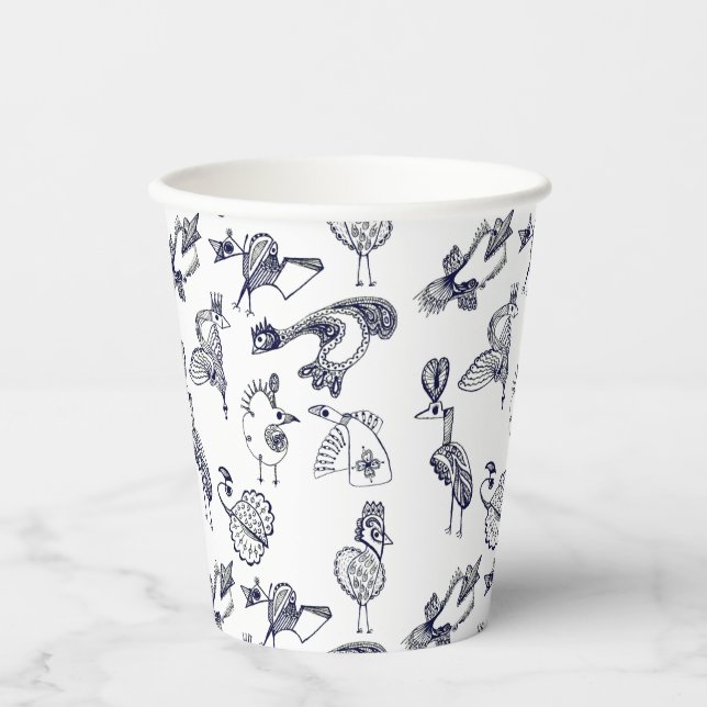 Fairy birds coffee mug paper cups (Front)