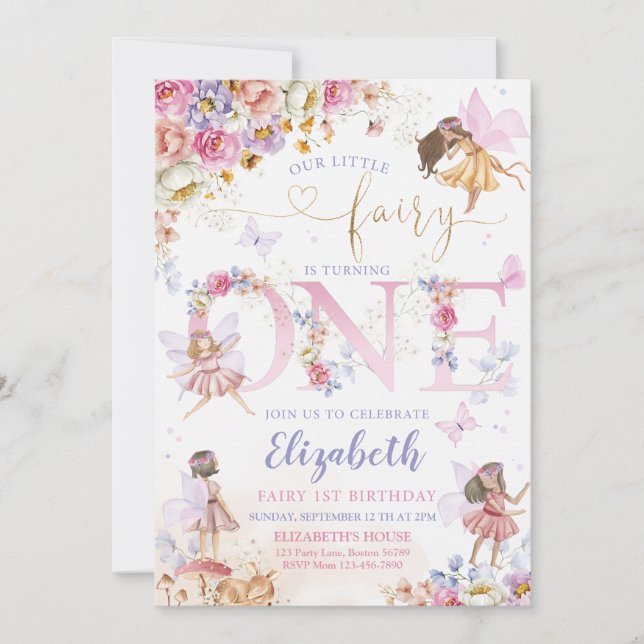 Fairy Birthday Invitation (Front)