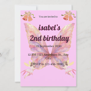  fairy birthday invitation girls
