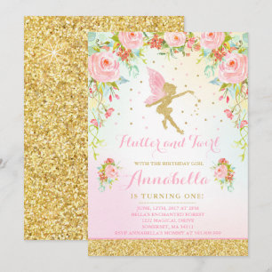 Fairy Birthday Invitation Whimsical Magical Party