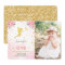 Fairy Birthday Invite Pink Gold Magical Whimsical