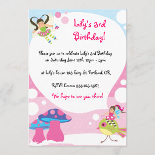 Fairy Birthday Invites