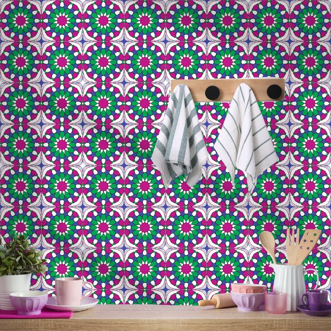 Fairy Blossoms Moroccan Mosaic Pattern Tile (Creator Uploaded)